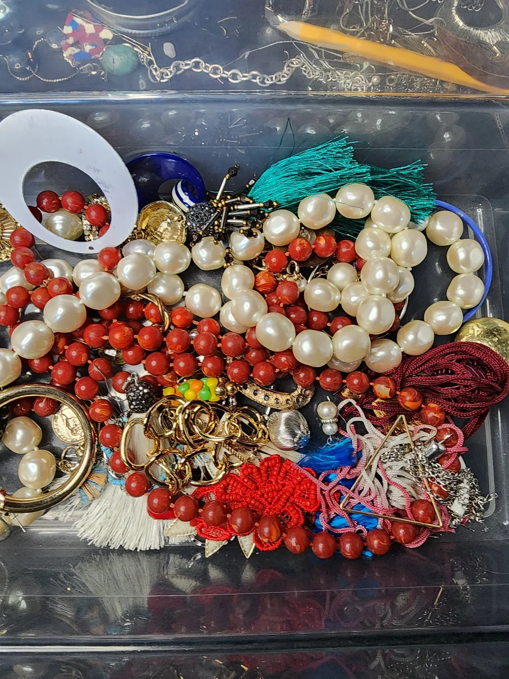 1lb Mixed Fashion Jewlery Lot For Crafting May Or May Not Have Matches